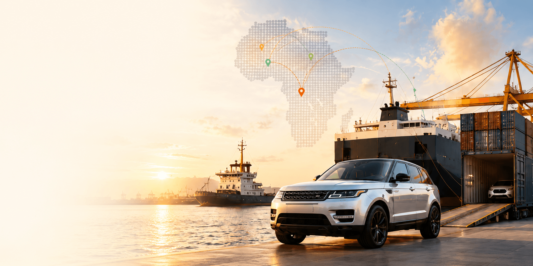 A quality vehicle ready for shipment to Africa